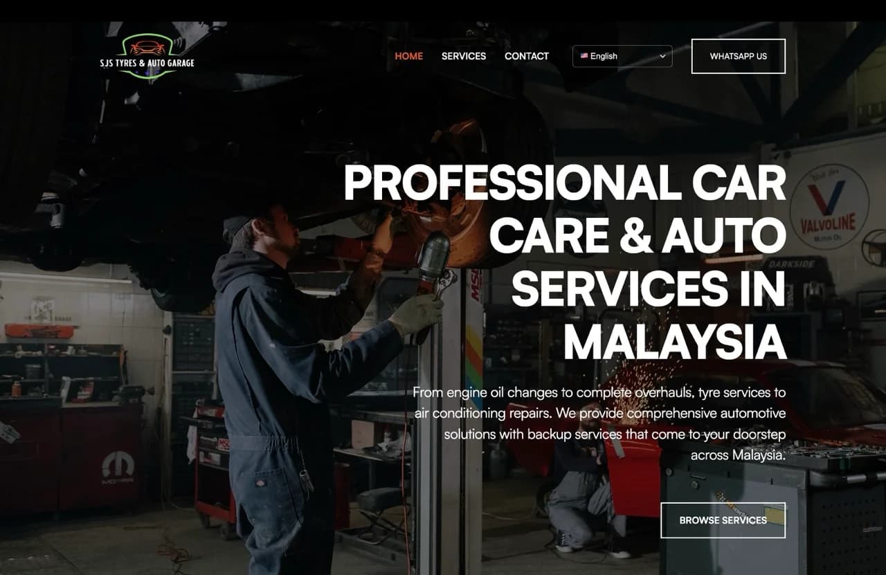 SJS Garage — Car Care Center project by Intuito Studio
